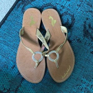 Baby Phat Gold Flip Flops